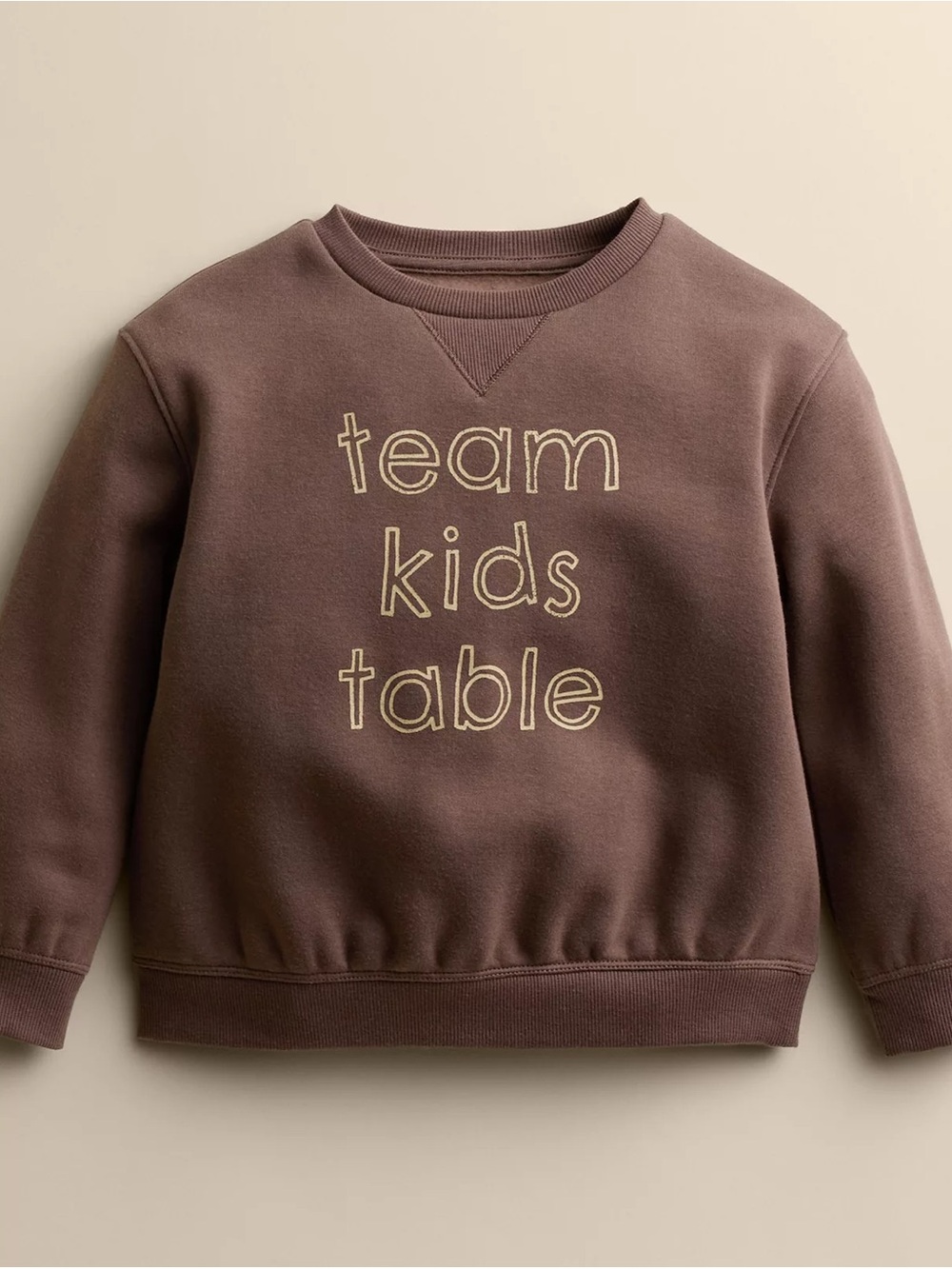 Little Co by Lauren Conrad - Brown 'Team Kids Table' Crewneck Sweatshirt - 18M